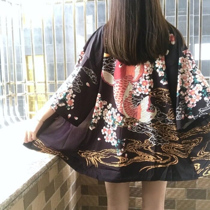 Veste Kimono Femme Carpe Koï