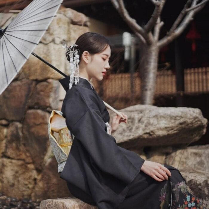 Kimono Japonais femme noir