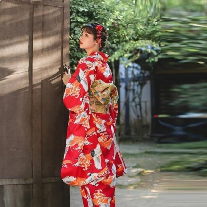 Kimono Japonais rouge