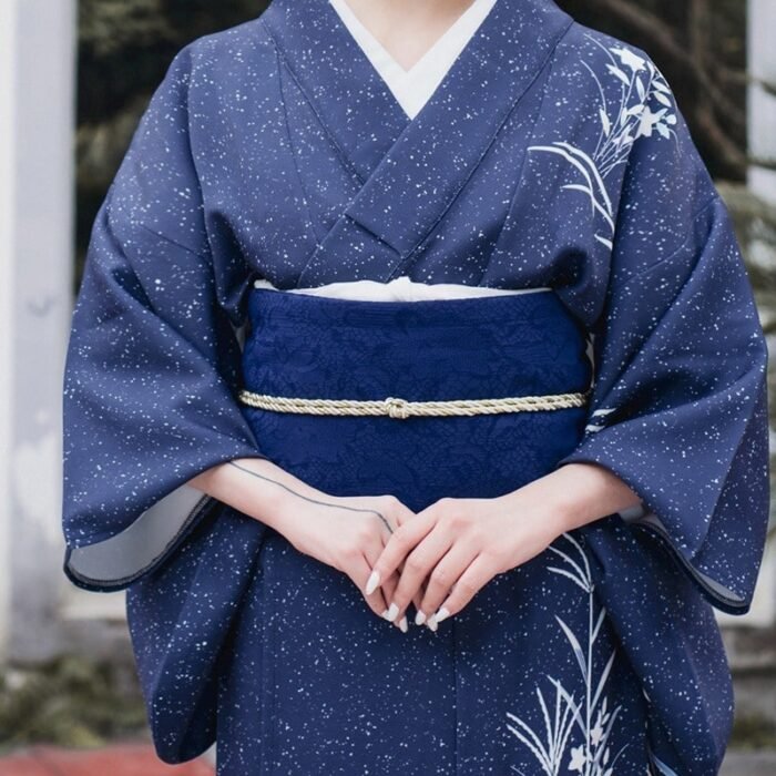 Kimono Japonais Femme Bleu
