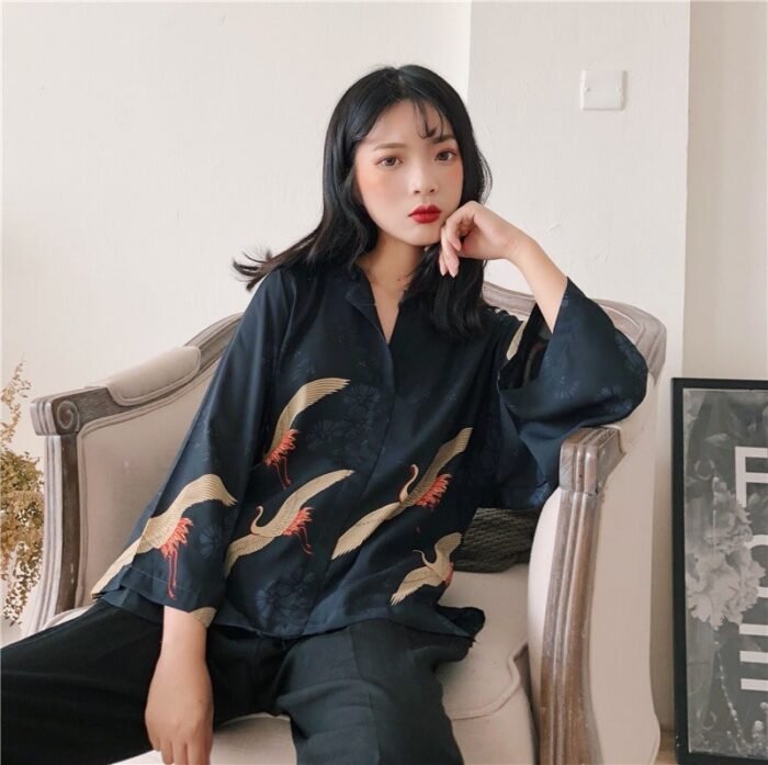 blouse Japonais noir