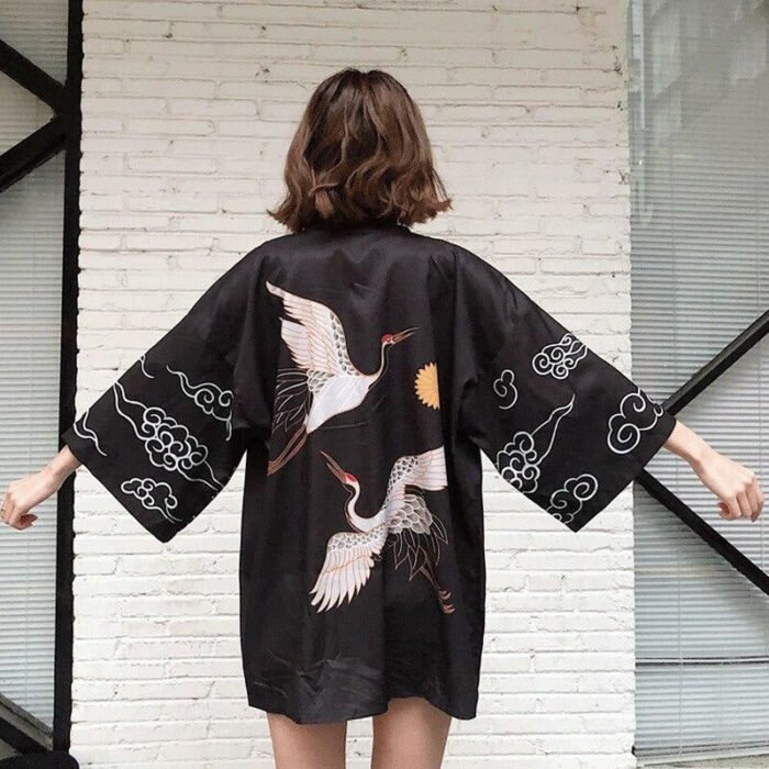Veste kimono Noir