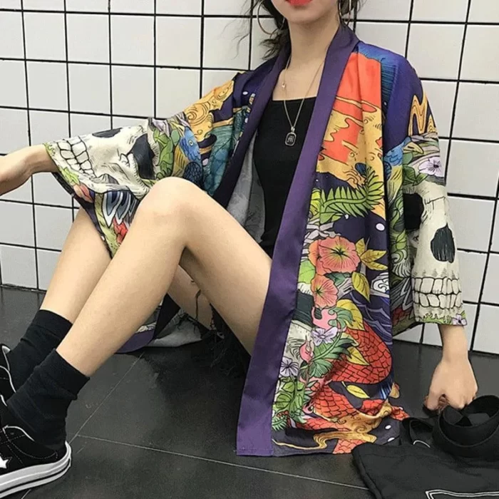 kimono Tête de Mort femm