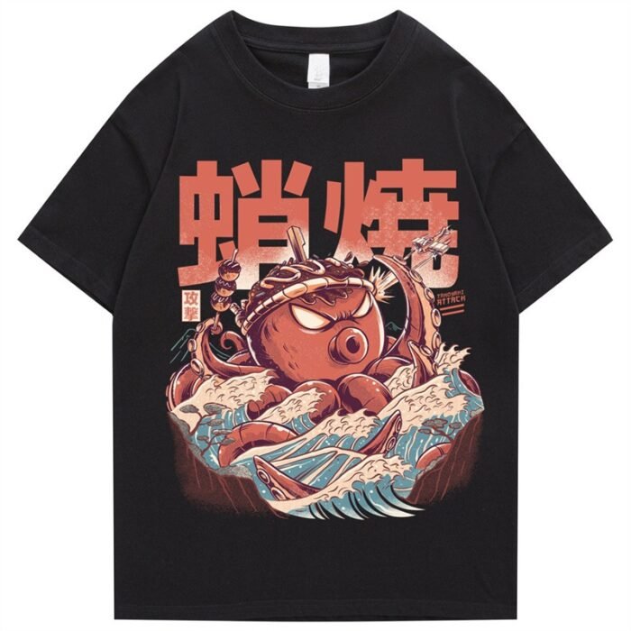 T-Shirt Japonais Takoyaki Noir