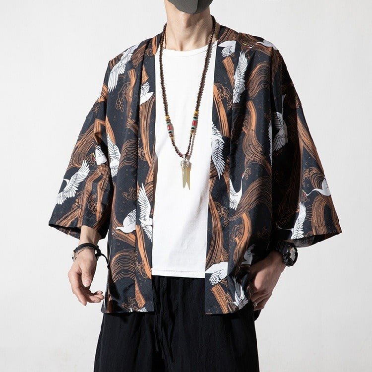 Veste Kimono Homme Imprimé Japonais Original