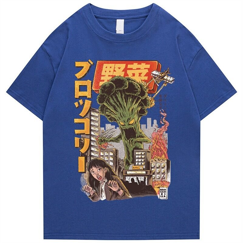 T-Shirt Japonais Manga Bleu