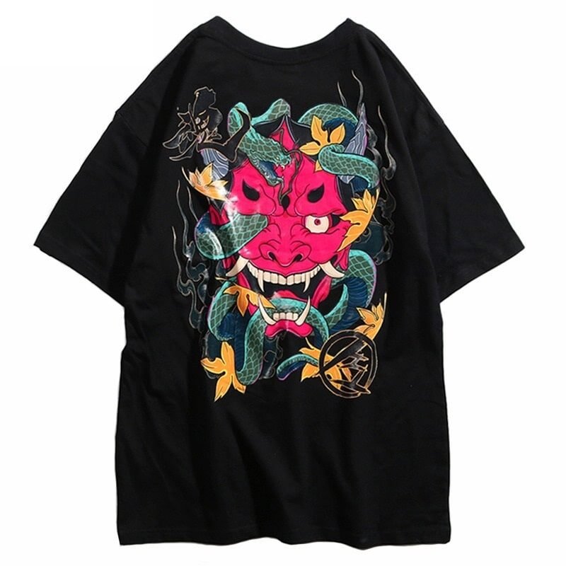 T-Shirt Japonais Oni Style Streetwear