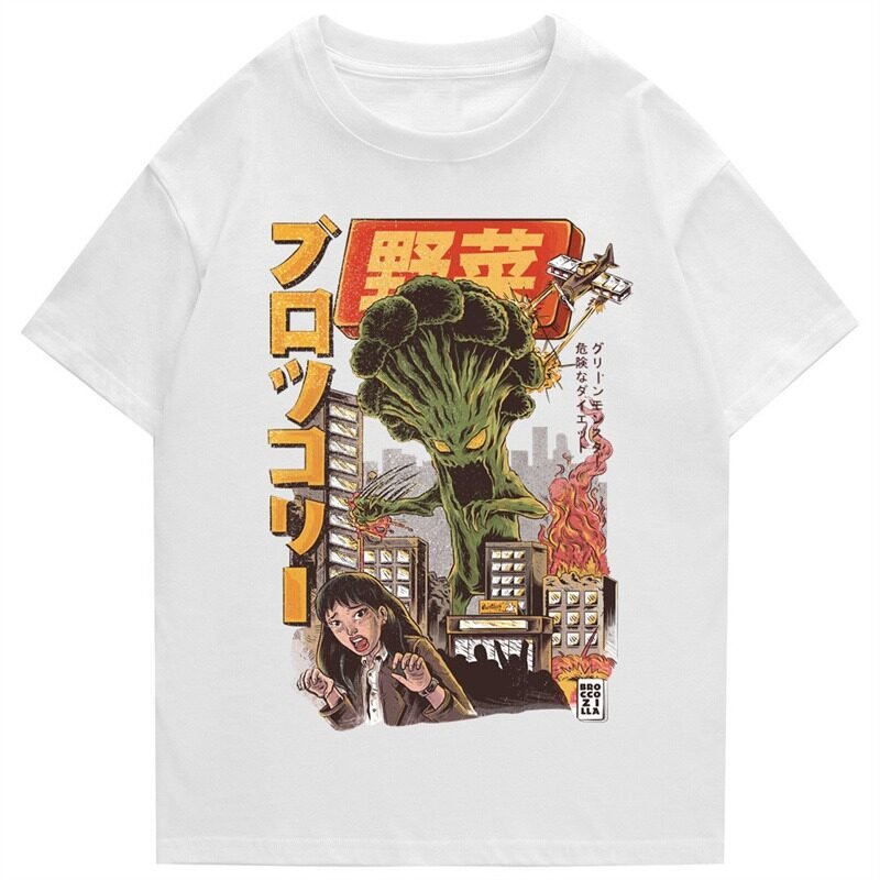 T-Shirt Japonais Manga Blanc