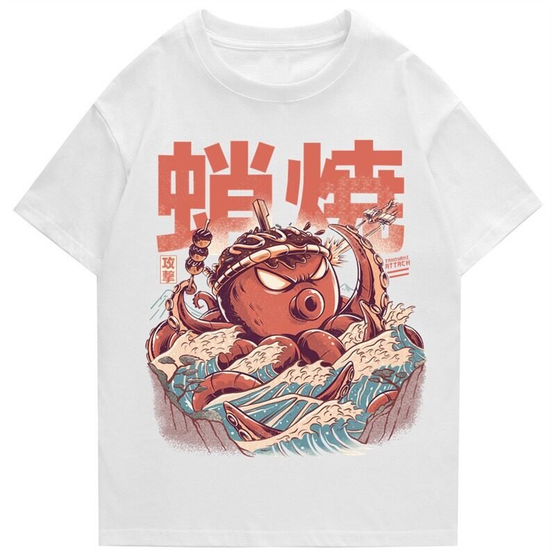 T-Shirt Japonais Takoyaki Blanc