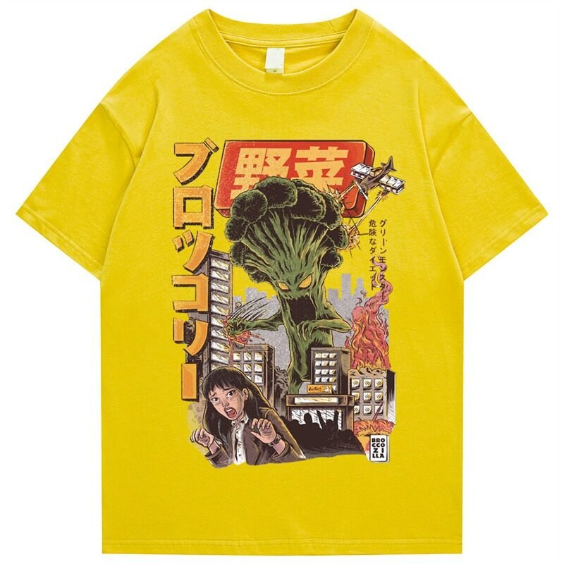 T-Shirt Japonais Manga Jaune